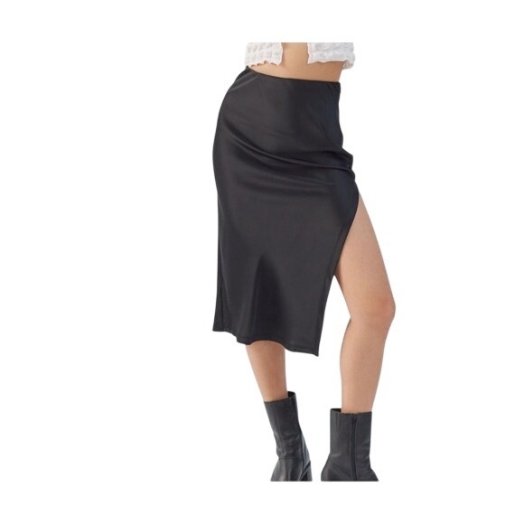 Urban Outfitters Dresses & Skirts - Urban Outfitters Women's XS Black High Waisted Midi Skirt Side Zip Grunge Office